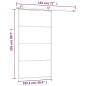 vidaXL Schiebetür mit Beschlag 102,5x205 cm ESG-Glas & Aluminium vidaXL Schiebetür mit Beschlag 102,5x205 cm ESG-Glas & Aluminium