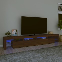 vidaXL TV-Schrank mit LED-Leuchten Braun Eichen-Optik 260x36,5x40 cm