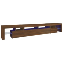vidaXL TV-Schrank mit LED-Leuchten Braun Eichen-Optik 260x36,5x40 cm