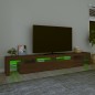 vidaXL TV-Schrank mit LED-Leuchten Braun Eichen-Optik 260x36,5x40 cm vidaXL TV-Schrank mit LED-Leuchten Braun Eichen-Optik 260x36,5x40 cm