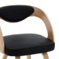 Esszimmerstühle 4 Stk. Schwarz Bugholz und Kunstleder Esszimmerstühle 4 Stk. Schwarz Bugholz und Kunstleder