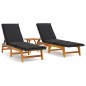 vidaXL 3-tlg. Garten-Lounge-Set Poly Rattan & Massivholz Akazie vidaXL 3-tlg. Garten-Lounge-Set Poly Rattan & Massivholz Akazie