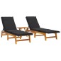 vidaXL 3-tlg. Garten-Lounge-Set Poly Rattan & Massivholz Akazie vidaXL 3-tlg. Garten-Lounge-Set Poly Rattan & Massivholz Akazie