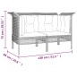 vidaXL 7-tlg. Garten-Lounge-Set mit Kissen Grau Poly Rattan vidaXL 7-tlg. Garten-Lounge-Set mit Kissen Grau Poly Rattan