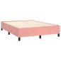 vidaXL Boxspringbett mit Matratze Rosa 140x190 cm Samt vidaXL Boxspringbett mit Matratze Rosa 140x190 cm Samt