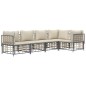 vidaXL 5-tlg. Garten-Lounge-Set mit Kissen Anthrazit Poly Rattan vidaXL 5-tlg. Garten-Lounge-Set mit Kissen Anthrazit Poly Rattan