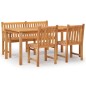 vidaXL 4-tlg. Garten-Essgruppe Massivholz Teak vidaXL 4-tlg. Garten-Essgruppe Massivholz Teak