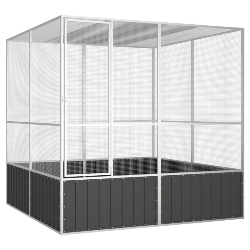 vidaXL Vogelkäfig Anthrazit 213,5x217,5x211,5 cm Verzinkter Stahl vidaXL Vogelkäfig Anthrazit 213,5x217,5x211,5 cm Verzinkter Stahl