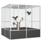 vidaXL Vogelkäfig Anthrazit 213,5x217,5x211,5 cm Verzinkter Stahl vidaXL Vogelkäfig Anthrazit 213,5x217,5x211,5 cm Verzinkter Stahl