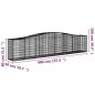 vidaXL Gabionen mit Hochbogen 25 Stk. 400x50x80/100cm Verzinktes Eisen vidaXL Gabionen mit Hochbogen 25 Stk. 400x50x80/100cm Verzinktes Eisen
