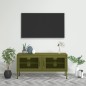 vidaXL TV-Schrank Olivgrün 105x35x50 cm Stahl vidaXL TV-Schrank Olivgrün 105x35x50 cm Stahl