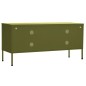 vidaXL TV-Schrank Olivgrün 105x35x50 cm Stahl vidaXL TV-Schrank Olivgrün 105x35x50 cm Stahl