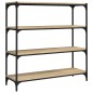 vidaXL Bücherregal Sonoma-Eiche 100x33x100 cm Holzwerkstoff und Stahl vidaXL Bücherregal Sonoma-Eiche 100x33x100 cm Holzwerkstoff und Stahl
