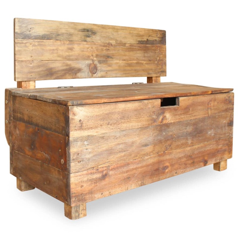 vidaXL Sitzbank Altholz Massiv 86 x 40 x 60 cm vidaXL Sitzbank Altholz Massiv 86 x 40 x 60 cm