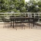 vidaXL 9-tlg. Garten-Essgruppe Schwarz Poly Rattan