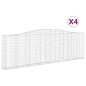 vidaXL Gabionen mit Hochbogen 4 Stk. 400x30x120/140cm Verzinktes Eisen vidaXL Gabionen mit Hochbogen 4 Stk. 400x30x120/140cm Verzinktes Eisen