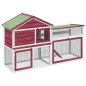 vidaXL Kaninchenstall Rot 185,5x60,5x109,5 cm Massivholz Kiefer vidaXL Kaninchenstall Rot 185,5x60,5x109,5 cm Massivholz Kiefer