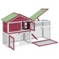 vidaXL Kaninchenstall Rot 185,5x60,5x109,5 cm Massivholz Kiefer vidaXL Kaninchenstall Rot 185,5x60,5x109,5 cm Massivholz Kiefer
