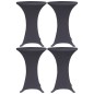 Stretch-Tischhussen 4 Stk. 80 cm Anthrazit Stretch-Tischhussen 4 Stk. 80 cm Anthrazit