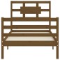 vidaXL Massivholzbett mit Kopfteil Honigbraun 100x200 cm vidaXL Massivholzbett mit Kopfteil Honigbraun 100x200 cm