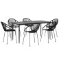 vidaXL 7-tlg. Garten-Essgruppe Schwarz PVC-Rattan vidaXL 7-tlg. Garten-Essgruppe Schwarz PVC-Rattan