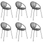 vidaXL 7-tlg. Garten-Essgruppe Schwarz PVC-Rattan vidaXL 7-tlg. Garten-Essgruppe Schwarz PVC-Rattan