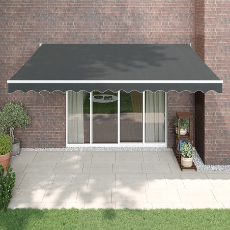 vidaXL Gelenkarmmarkise Anthrazit 4,5x3 m Stoff und Aluminium