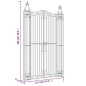 vidaXL Gartentor Schwarz 121x8x180 cm Schmiedeeisen vidaXL Gartentor Schwarz 121x8x180 cm Schmiedeeisen
