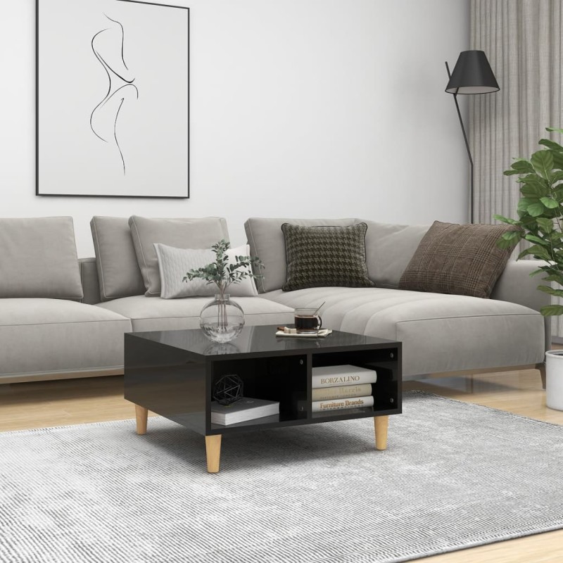 vidaXL Couchtisch Hochglanz-Schwarz 60x60x30 cm Holzwerkstoff vidaXL Couchtisch Hochglanz-Schwarz 60x60x30 cm Holzwerkstoff