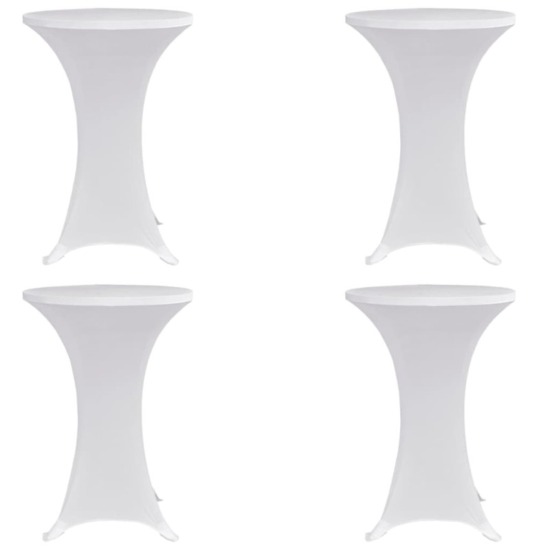 vidaXL Stehtischhussen 4 Stk. Ø 60 cm Weiß Stretch vidaXL Stehtischhussen 4 Stk. Ø 60 cm Weiß Stretch
