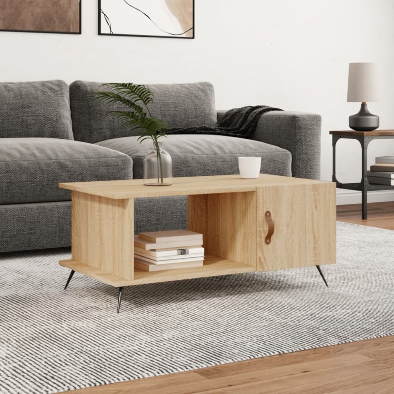 vidaXL Couchtisch Sonoma-Eiche 90x50x40 cm Holzwerkstoff vidaXL Couchtisch Sonoma-Eiche 90x50x40 cm Holzwerkstoff