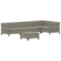 vidaXL 6-tlg. Garten-Lounge-Set mit Kissen Grau Poly Rattan vidaXL 6-tlg. Garten-Lounge-Set mit Kissen Grau Poly Rattan