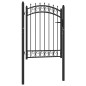 vidaXL Zauntor mit Spitzen Stahl 100x125 cm Schwarz vidaXL Zauntor mit Spitzen Stahl 100x125 cm Schwarz
