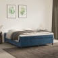 vidaXL Boxspringbett mit Matratze Dunkelblau 180x200 cm Samt vidaXL Boxspringbett mit Matratze Dunkelblau 180x200 cm Samt