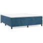 vidaXL Boxspringbett mit Matratze Dunkelblau 180x200 cm Samt vidaXL Boxspringbett mit Matratze Dunkelblau 180x200 cm Samt