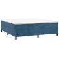 vidaXL Boxspringbett mit Matratze Dunkelblau 180x200 cm Samt vidaXL Boxspringbett mit Matratze Dunkelblau 180x200 cm Samt