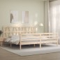 vidaXL Massivholzbett mit Kopfteil 200x200 cm vidaXL Massivholzbett mit Kopfteil 200x200 cm