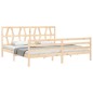 vidaXL Massivholzbett mit Kopfteil 200x200 cm vidaXL Massivholzbett mit Kopfteil 200x200 cm