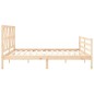vidaXL Massivholzbett mit Kopfteil 200x200 cm vidaXL Massivholzbett mit Kopfteil 200x200 cm