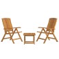 vidaXL 3-tlg. Garten-Lounge-Set Massivholz Teak vidaXL 3-tlg. Garten-Lounge-Set Massivholz Teak