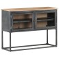 vidaXL Sideboard Grau 100x30x70 cm Massivholz Akazie vidaXL Sideboard Grau 100x30x70 cm Massivholz Akazie