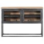 vidaXL Sideboard Grau 100x30x70 cm Massivholz Akazie vidaXL Sideboard Grau 100x30x70 cm Massivholz Akazie