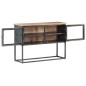 vidaXL Sideboard Grau 100x30x70 cm Massivholz Akazie vidaXL Sideboard Grau 100x30x70 cm Massivholz Akazie