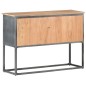 vidaXL Sideboard Grau 100x30x70 cm Massivholz Akazie vidaXL Sideboard Grau 100x30x70 cm Massivholz Akazie
