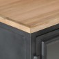 vidaXL Sideboard Grau 100x30x70 cm Massivholz Akazie vidaXL Sideboard Grau 100x30x70 cm Massivholz Akazie
