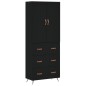 vidaXL Highboard Schwarz 69,5x34x180 cm Holzwerkstoff vidaXL Highboard Schwarz 69,5x34x180 cm Holzwerkstoff