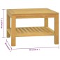 vidaXL Couchtisch 60x60x40 cm Massivholz Teak vidaXL Couchtisch 60x60x40 cm Massivholz Teak