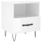 vidaXL Nachttisch Hochglanz-Weiß 40x35x47,5 cm Holzwerkstoff vidaXL Nachttisch Hochglanz-Weiß 40x35x47,5 cm Holzwerkstoff