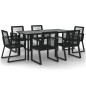 vidaXL 7-tlg. Garten-Essgruppe Schwarz PVC-Rattan vidaXL 7-tlg. Garten-Essgruppe Schwarz PVC-Rattan