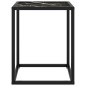 vidaXL Couchtisch Schwarz mit Schwarzem Glas in Marmor-Optik 40x40x50 vidaXL Couchtisch Schwarz mit Schwarzem Glas in Marmor-Optik 40x40x50